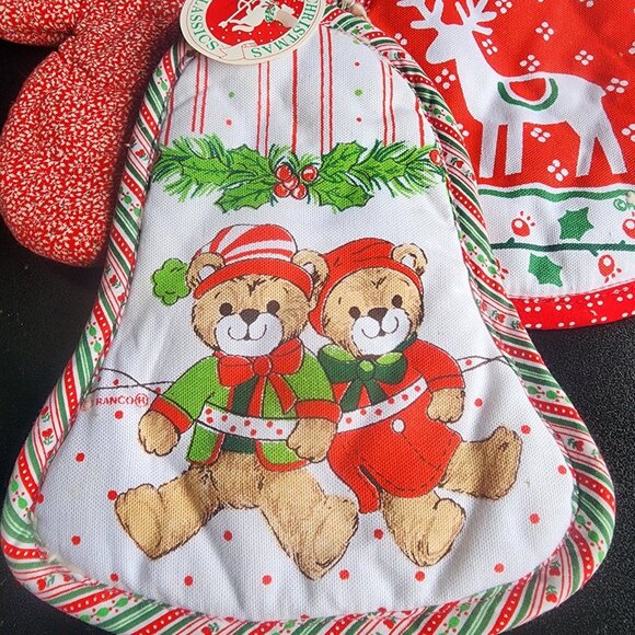 Vintage New Christmas Hot Pads Trivits Set Of 3 - Picture 2 of 11